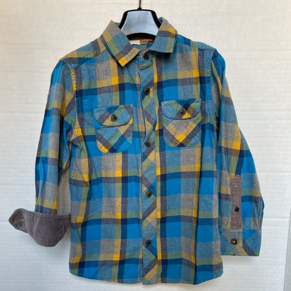 JOHN LEWIS England Boys Check Patch Shirt Size 5